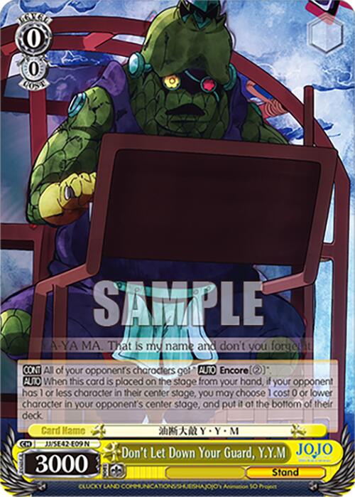 Don't Let Down Your Guard, Y.Y.M (JJ/SE42-E09 N) [JoJo's Bizarre Adventure: Golden Wind] | Cracking-Singles