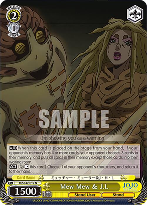 Mew Mew & J.L (JJ/SE42-E19 N) [JoJo's Bizarre Adventure: Golden Wind] | Cracking-Singles