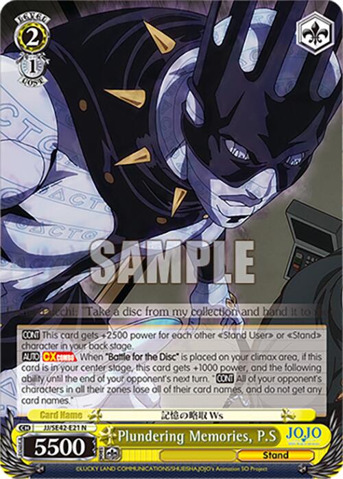 Plundering Memories, P.S (JJ/SE42-E21 N) [JoJo's Bizarre Adventure: Golden Wind] | Cracking-Singles