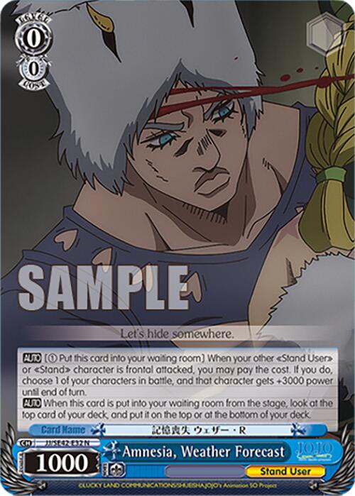 Amnesia, Weather Forecast (JJ/SE42-E32 N) [JoJo's Bizarre Adventure: Golden Wind] | Cracking-Singles