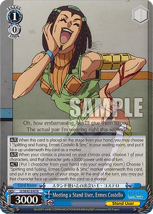 Meeting a Stand User, Ermes Costello (JJ/SE42-E40 N) [JoJo's Bizarre Adventure: Golden Wind] | Cracking-Singles
