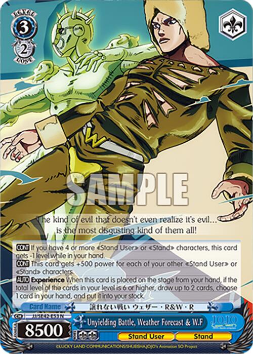Unyielding Battle, Weather Forecast & W.F (JJ/SE42-E53 N) [JoJo's Bizarre Adventure: Golden Wind] | Cracking-Singles