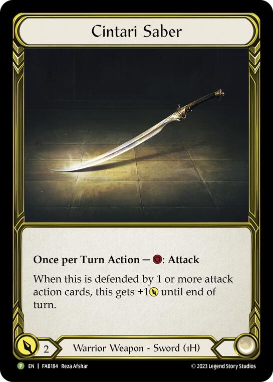 Cintari Saber [FAB184] (Promo)  Cold Foil | Cracking-Singles
