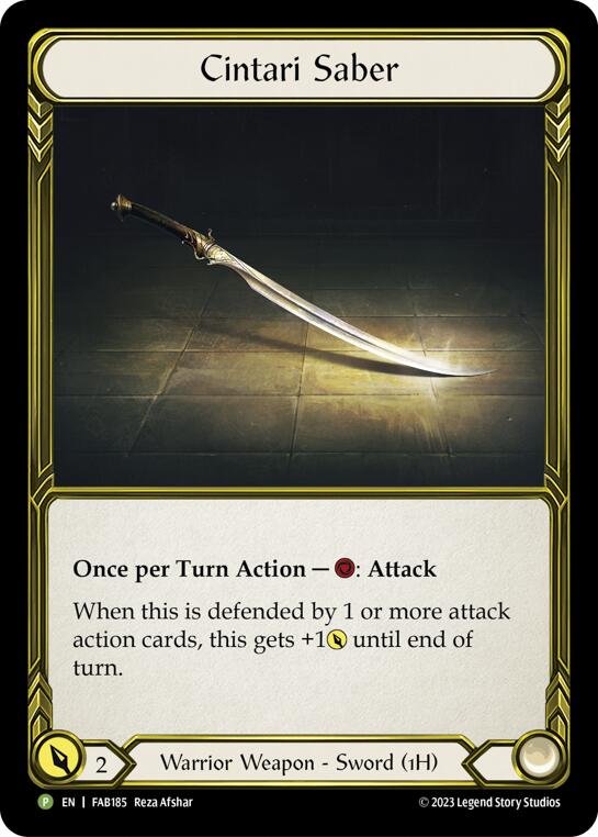Cintari Saber [FAB185] (Promo)  Cold Foil | Cracking-Singles