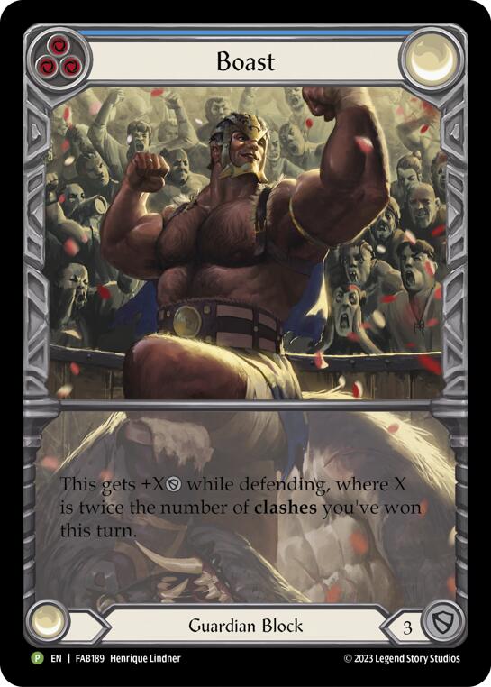 Boast (Cold Foil) [FAB189] (Promo)  Rainbow Foil | Cracking-Singles