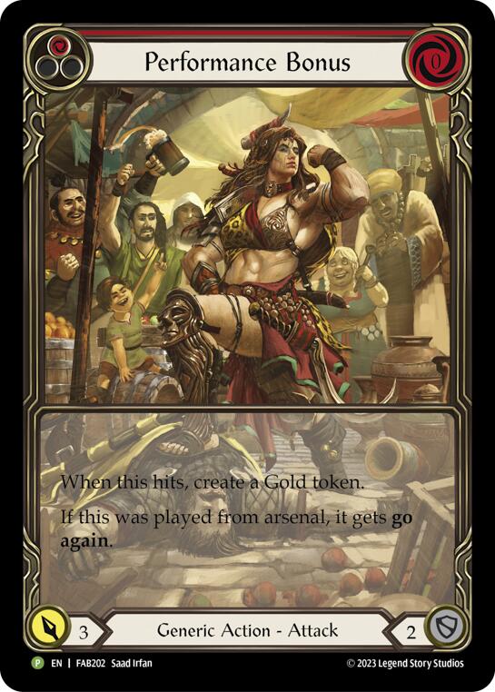 Performance Bonus (Red) (Cold Foil) [FAB202] (Promo)  Rainbow Foil | Cracking-Singles