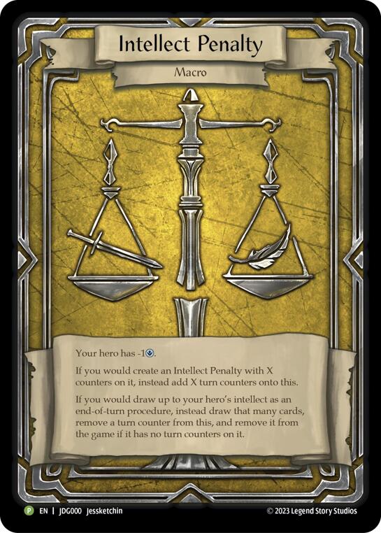 Intellect Penalty (Cold Foil) [JDG000] (Promo)  Rainbow Foil | Cracking-Singles