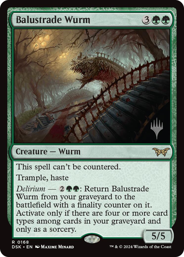 Balustrade Wurm (Promo Pack) [Duskmourn: House of Horror Promos] | Cracking-Singles
