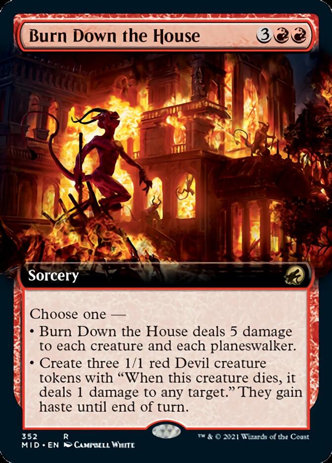 Burn Down the House (Extended Art) [Innistrad: Midnight Hunt] | Cracking-Singles