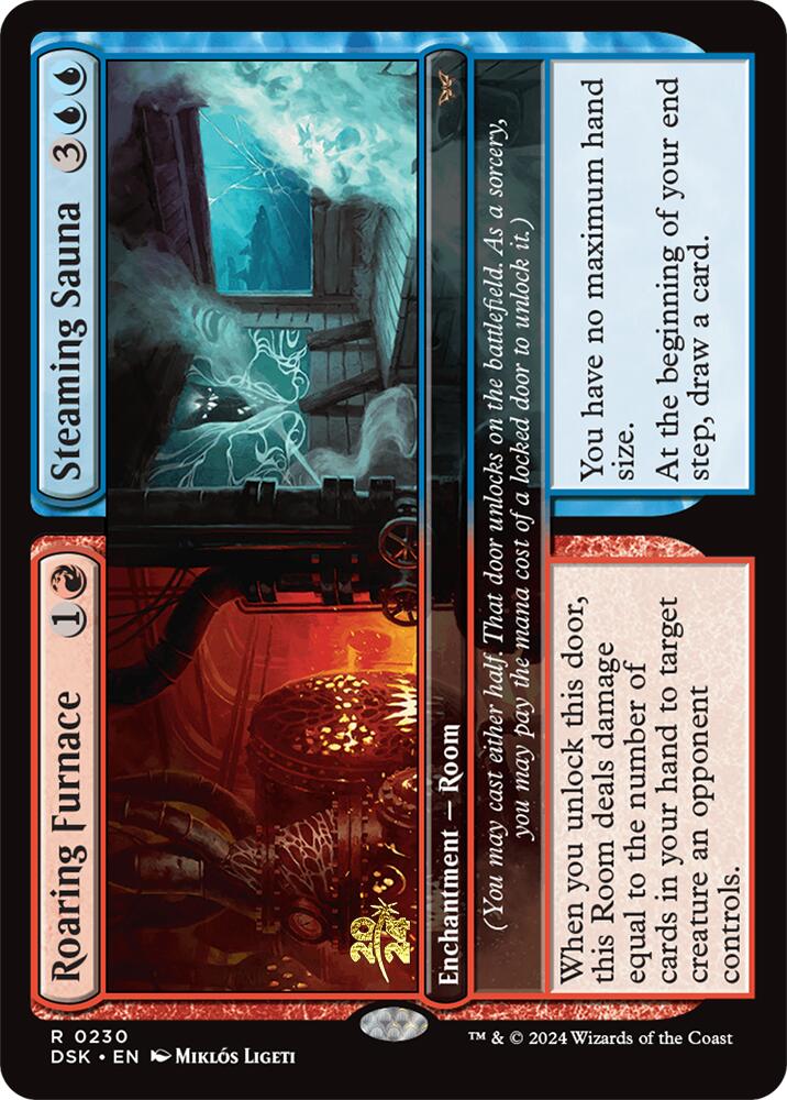 Roaring Furnace // Steaming Sauna [Duskmourn: House of Horror Prerelease Promos] | Cracking-Singles