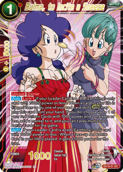 Bulma, to Incite a Sneeze (EX19-01) [Special Anniversary Set 2021] | Cracking-Singles