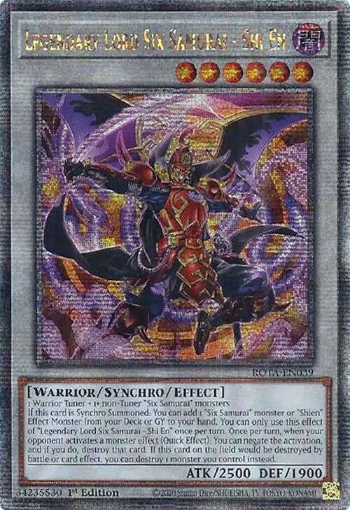 Legendary Lord Six Samurai - Shi En (Quarter Century Secret Rare) [ROTA-EN039] Quarter Century Secret Rare | Cracking-Singles