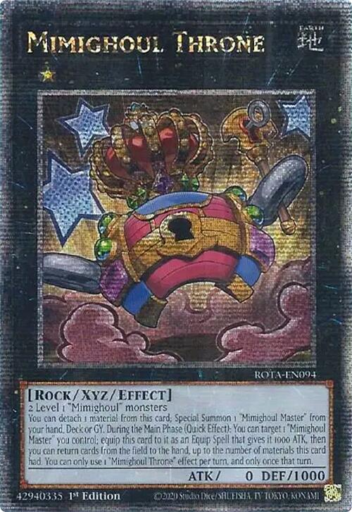 Mimighoul Throne (Quarter Century Secret Rare) [ROTA-EN094] Quarter Century Secret Rare | Cracking-Singles