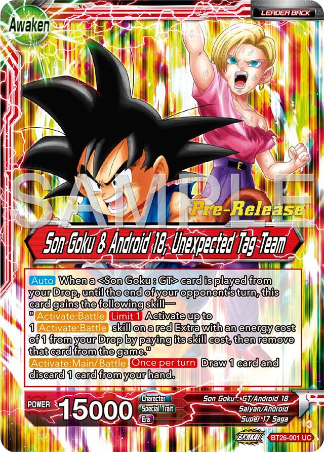 Son Goku // Son Goku & Android 18, Unexpected Tag Team (BT26-001) [Ultimate Advent Prerelease Promos] | Cracking-Singles