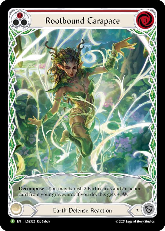 Rootbound Carapace (Red) (Extended Art) [LGS352] (Promo)  Rainbow Foil | Cracking-Singles