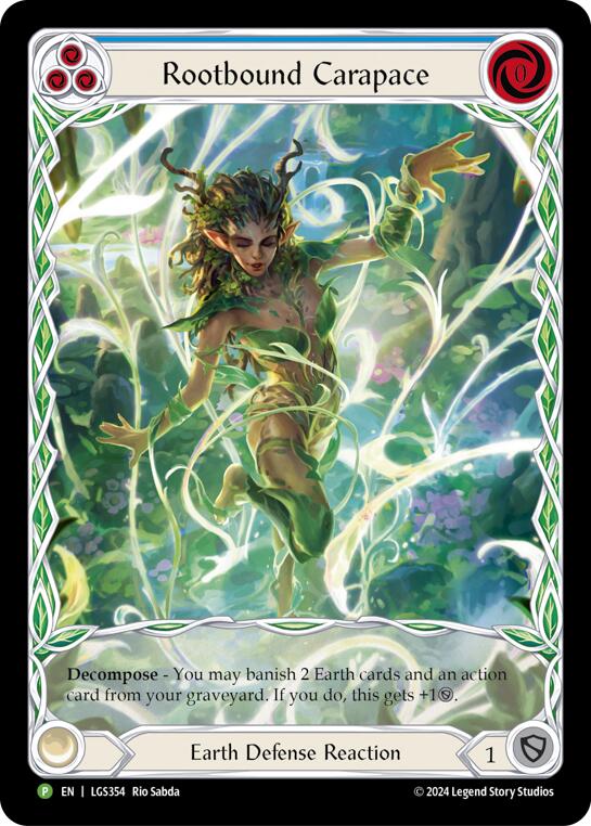 Rootbound Carapace (Blue) (Extended Art) [LGS354] (Promo)  Rainbow Foil | Cracking-Singles