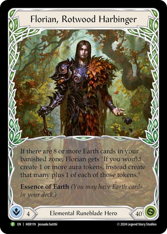 Florian, Rotwood Harbinger [HER119] (Promo)  Rainbow Foil | Cracking-Singles