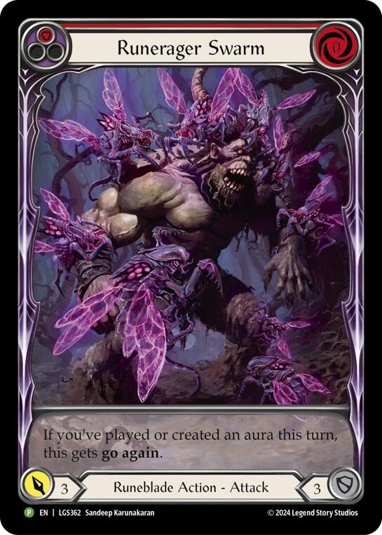 Runerager Swarm (Red) [LGS362] (Promo)  Rainbow Foil | Cracking-Singles