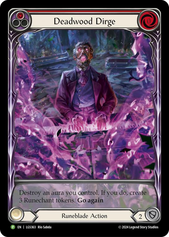 Deadwood Dirge (Red) (Extended Art) [LGS363] (Promo)  Rainbow Foil | Cracking-Singles