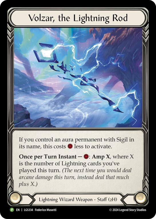 Volzar, the Lightning Rod [LGS334] (Promo)  Rainbow Foil | Cracking-Singles