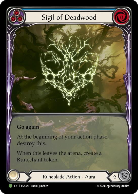 Sigil of Deadwood (Extended Art) [LGS326] (Promo)  Rainbow Foil | Cracking-Singles