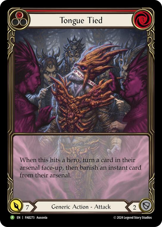 Tongue Tied (Extended Art) [FAB273] (Promo)  Rainbow Foil | Cracking-Singles