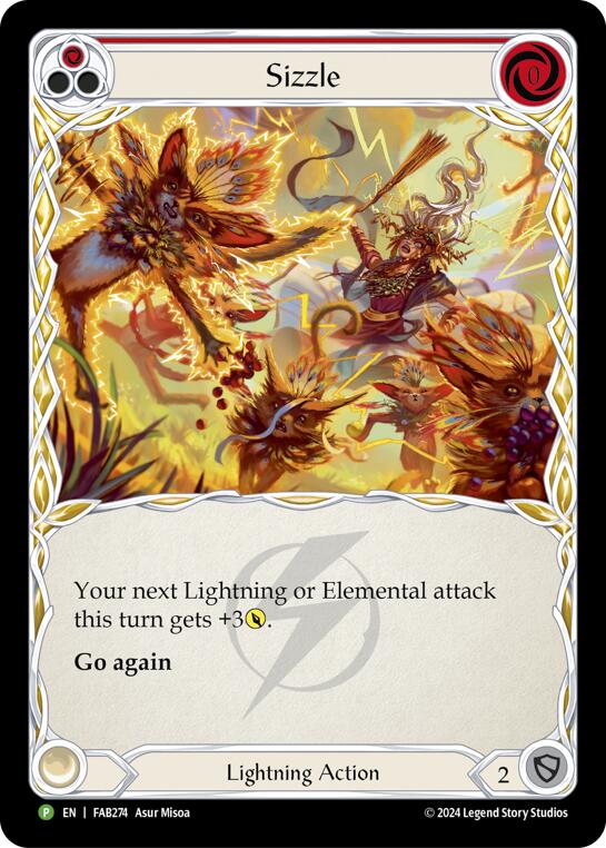 Sizzle (Red) [FAB274] (Promo)  Rainbow Foil | Cracking-Singles