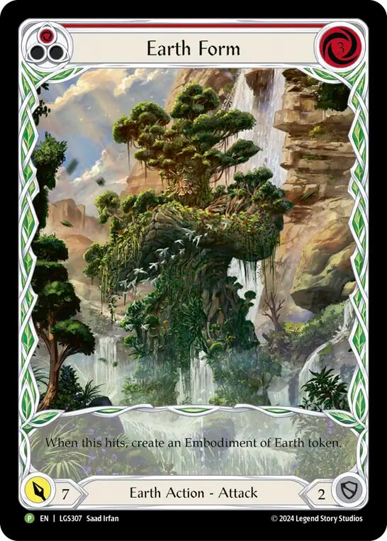 Earth Form (Red) [LGS307] (Promo)  Rainbow Foil | Cracking-Singles