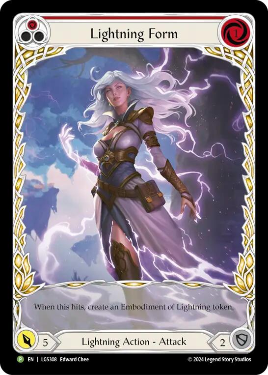Lightning Form (Red) [LGS308] (Promo)  Rainbow Foil | Cracking-Singles