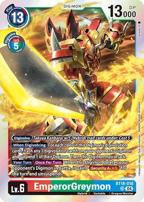 EmperorGreymon [BT18-018] [Release Special Booster Ver.2.0] | Cracking-Singles