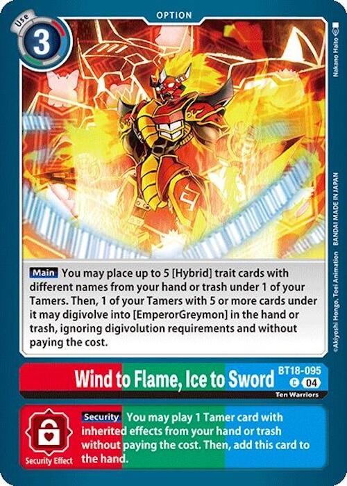 Wind to Flame, Ice to Sword [BT18-095] [Release Special Booster Ver.2.0] | Cracking-Singles