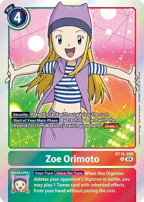 Zoe Orimoto [BT18-090] [Release Special Booster Ver.2.0] | Cracking-Singles