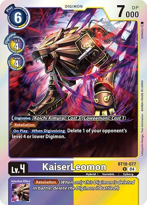 KaiserLeomon [BT18-077] [Release Special Booster Ver.2.0] | Cracking-Singles