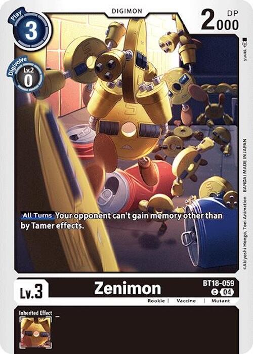 Zenimon [BT18-059] [Release Special Booster Ver.2.0] | Cracking-Singles