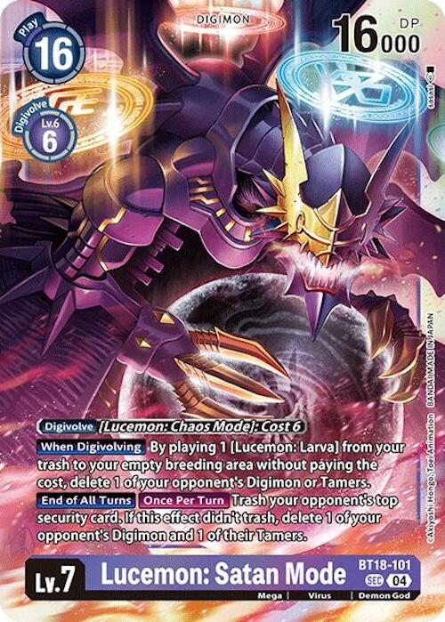Lucemon: Satan Mode [BT18-101] [Release Special Booster Ver.2.0] | Cracking-Singles