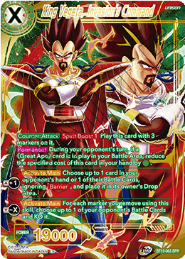 King Vegeta, Invasion's Command (SPR) (BT15-063) [Saiyan Showdown] | Cracking-Singles