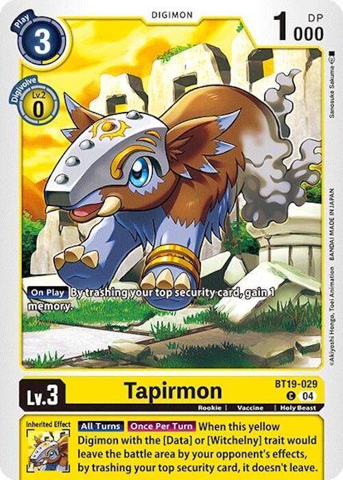 Tapirmon [BT19-029] [Release Special Booster Ver.2.0] | Cracking-Singles