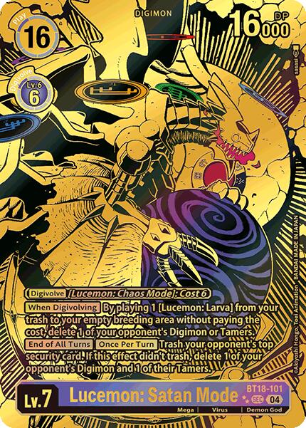 Lucemon: Satan Mode [BT18-101] (Textured) [Release Special Booster Ver.2.0] | Cracking-Singles