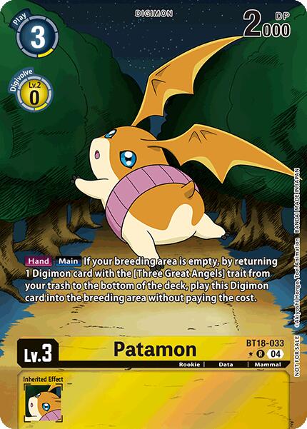 Patamon [BT18-033] (Release Special Booster Ver.2.0: Box Promotion Pack) [Release Special Booster Ver.2.0] | Cracking-Singles