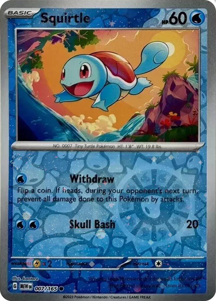 Squirtle (007/165) (Cosmos Holo) (Costco Exclusive) [Scarlet & Violet 151] | Cracking-Singles