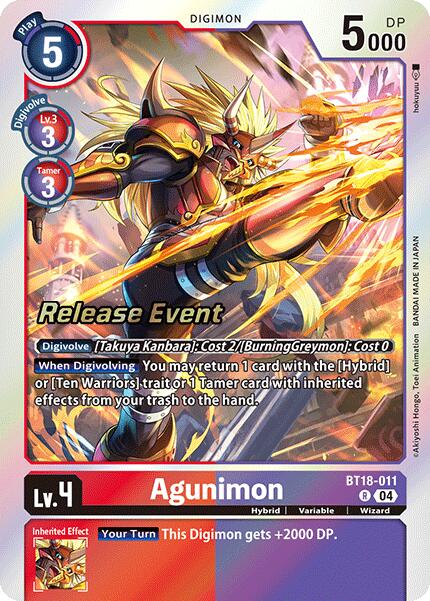 Agunimon [BT18-011] [Release Special Booster Ver.2.0 Promos] | Cracking-Singles