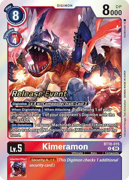 Kimeramon [BT18-015] [Release Special Booster Ver.2.0 Promos] | Cracking-Singles