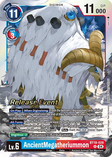 AncientMegatheriummon [BT18-028] [Release Special Booster Ver.2.0 Promos] | Cracking-Singles