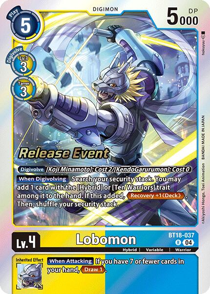 Lobomon [BT18-037] [Release Special Booster Ver.2.0 Promos] | Cracking-Singles