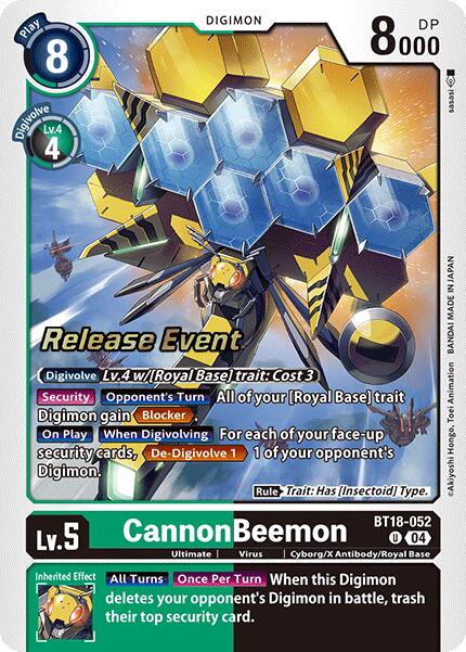 CannonBeemon [BT18-052] [Release Special Booster Ver.2.0 Promos] | Cracking-Singles