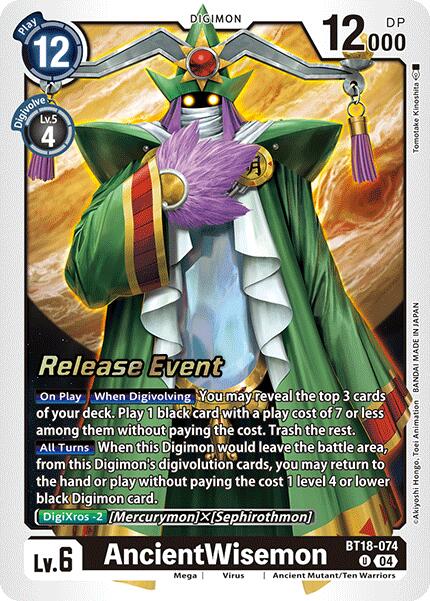 AncientWisemon [BT18-074] [Release Special Booster Ver.2.0 Promos] | Cracking-Singles