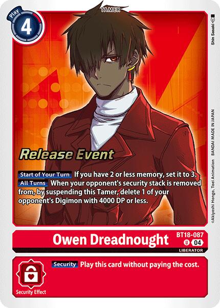 Owen Dreadnought [BT18-087] [Release Special Booster Ver.2.0 Promos] | Cracking-Singles