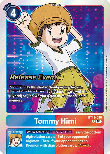 Tommy Himi [BT18-089] [Release Special Booster Ver.2.0 Promos] | Cracking-Singles