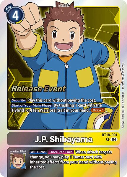 J.P. Shibayama [BT18-091] [Release Special Booster Ver.2.0 Promos] | Cracking-Singles