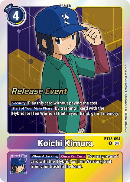 Koichi Kimura [BT18-094] [Release Special Booster Ver.2.0 Promos] | Cracking-Singles